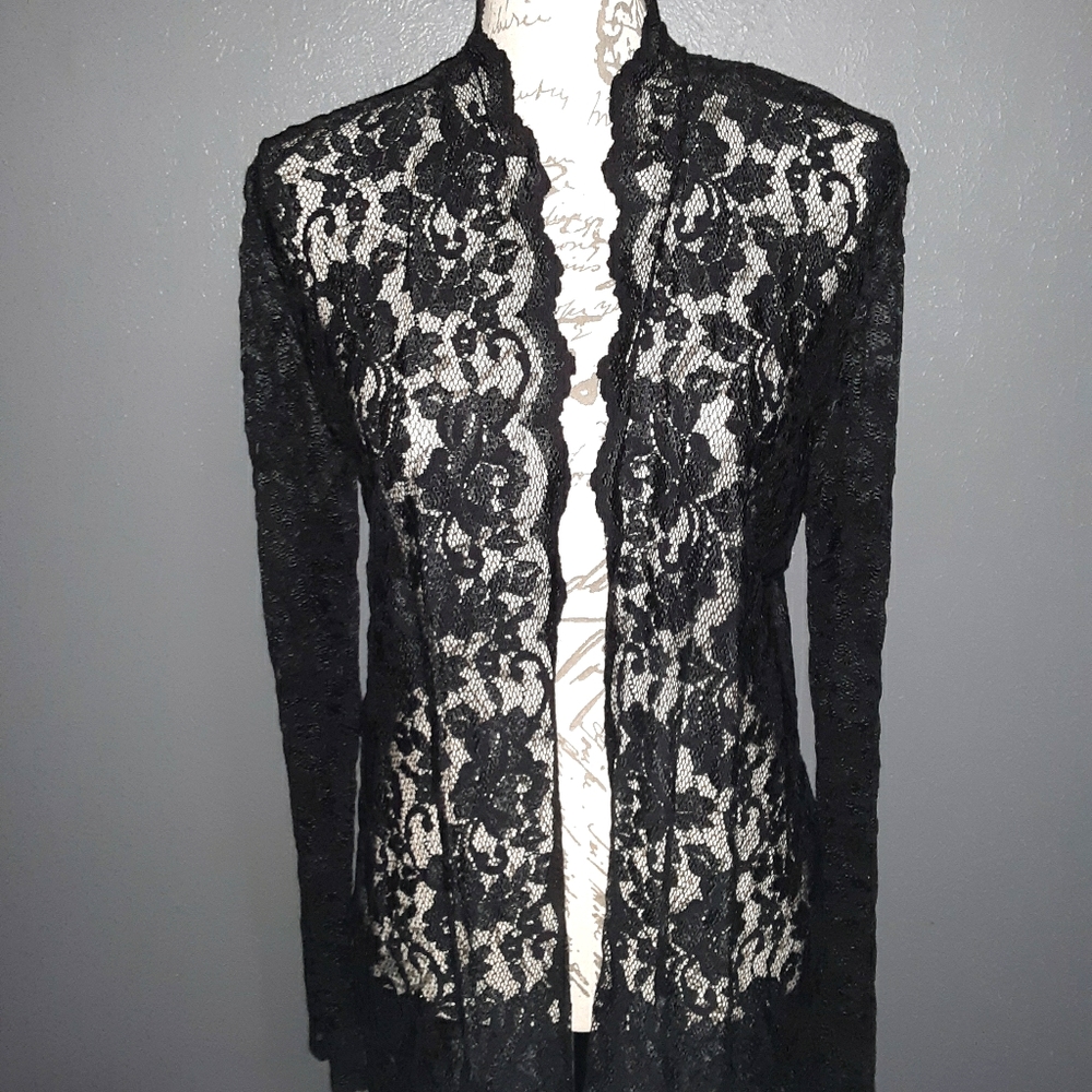 CDW BLACK LACED CARDIGAN